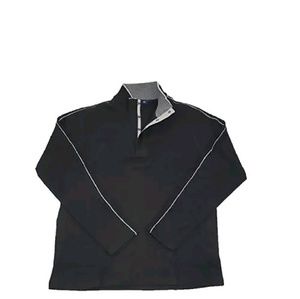 Hathaway Mens Ribbed Knit Sweater XL Black